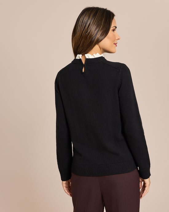 Produktabbildung für Pullover mit Blusenkragen