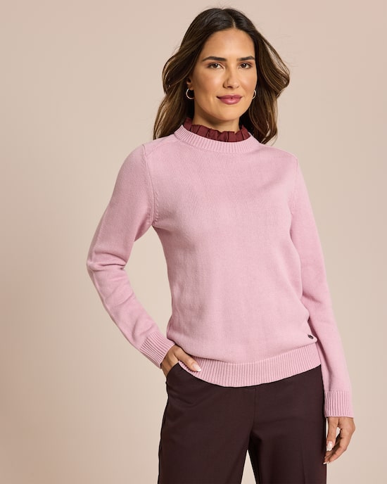 Produktabbildung für Pullover mit Blusenkragen