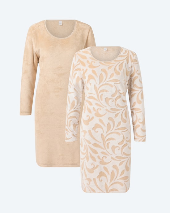 Produktabbildung für Night Shirt "Elegance" mit Ombre-Effekt, 2 Stück