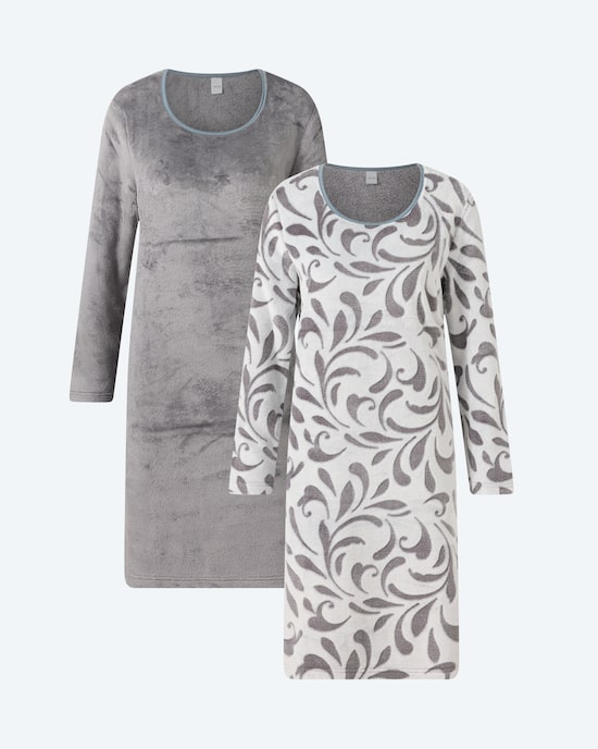 Produktabbildung für Night Shirt "Elegance" mit Ombre-Effekt, 2 Stück