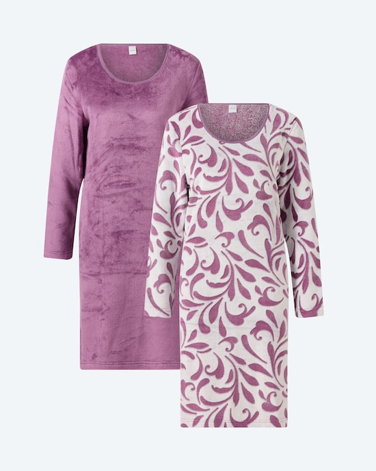 Produktabbildung für Night Shirt "Elegance" mit Ombre-Effekt, 2 Stück