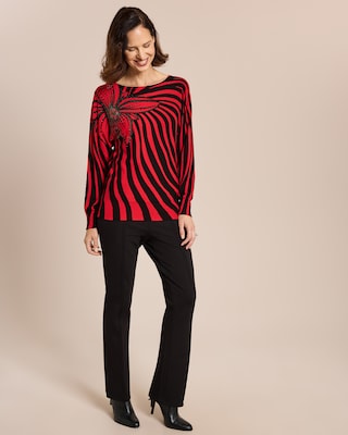 Produktabbildung 3 für Pullover mit Strahlen-Blumen-Druck