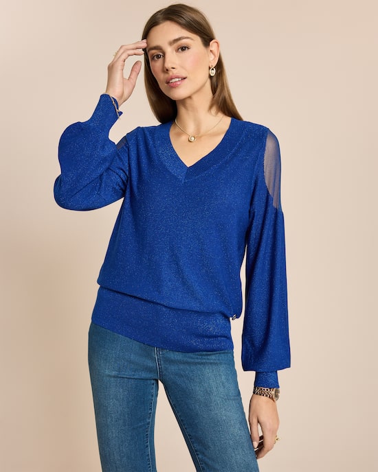 Produktabbildung für Pullover mit Glitzergarn