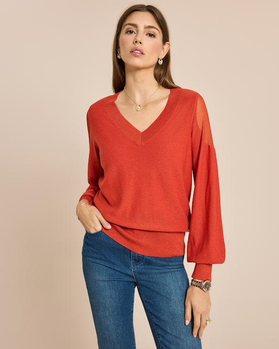 Produktabbildung für Pullover mit Glitzergarn