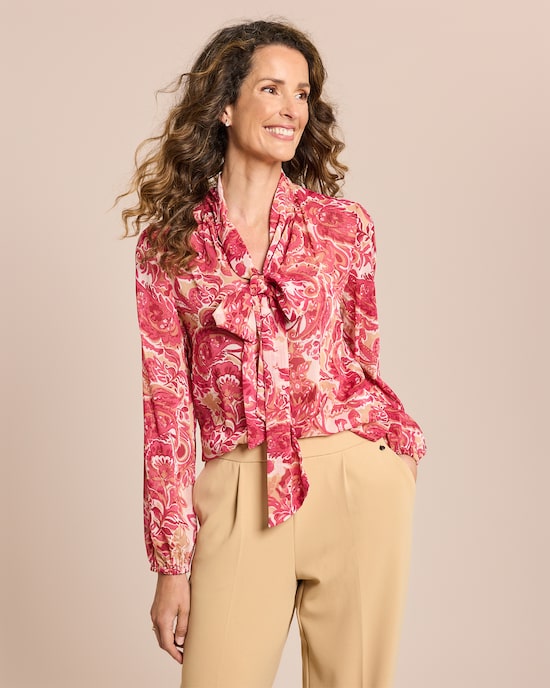 Produktabbildung für Crepe Gorgette Bluse mit Schluppe