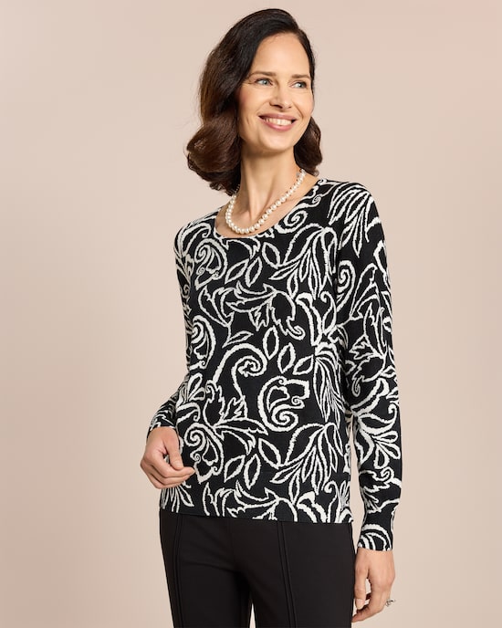 Produktabbildung für Pullover Bicolor mit Steinchen