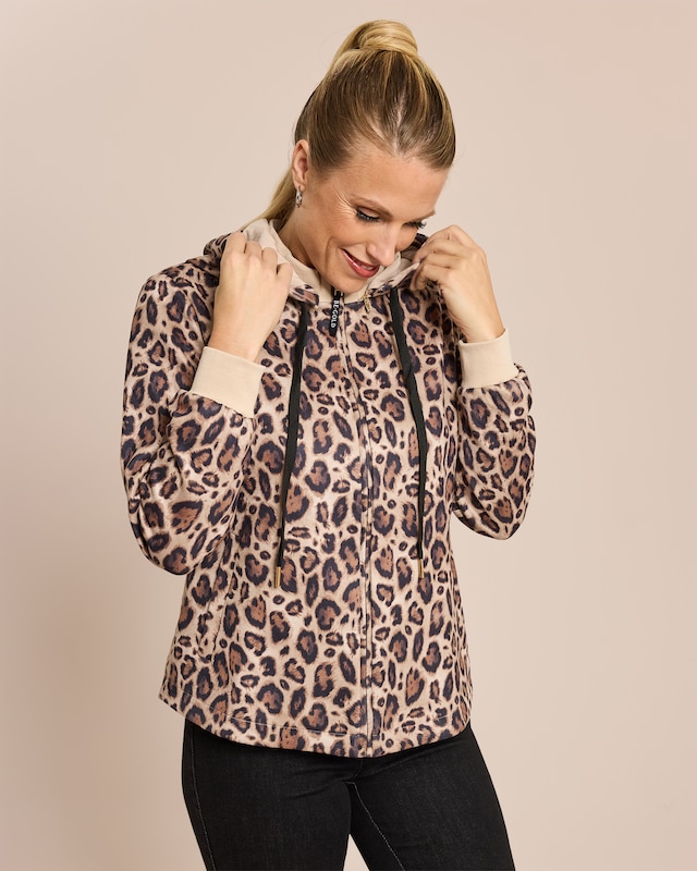 Blouson in Velourslederoptik