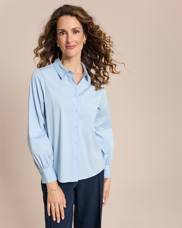 Boxy Bluse mit Falten