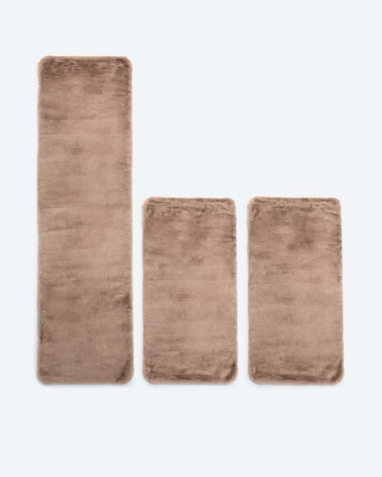 Produktabbildung für Bettumrandung Kaninchenfell-Optik "Britt", 3tlg.