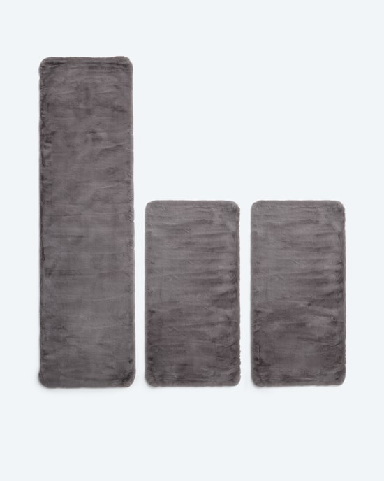 Produktabbildung für Bettumrandung Kaninchenfell-Optik "Britt", 3tlg.