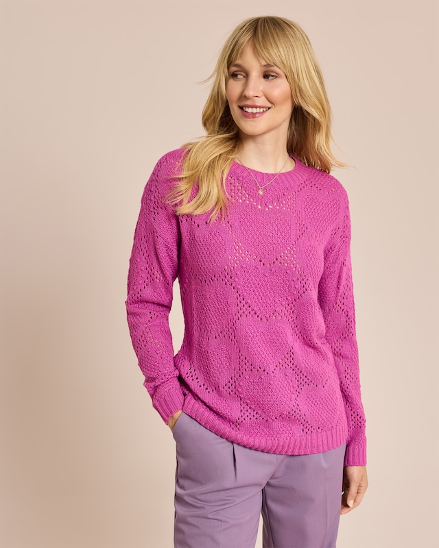 Pullover mit Herzstrick