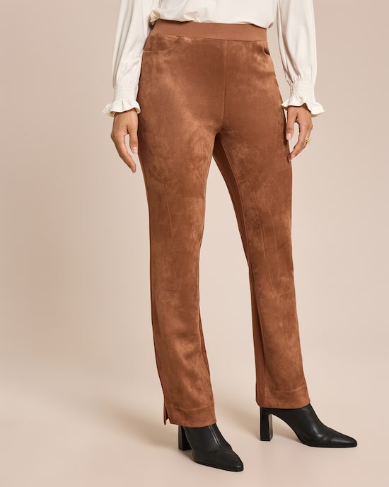 Produktabbildung für Hose Materialmix mit ausgestelltem Saum