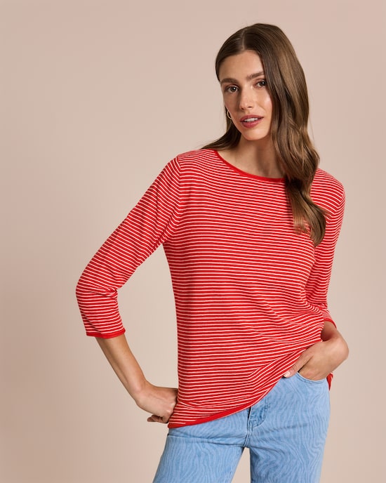 Produktabbildung für Feinstrick-Pullover gestreift