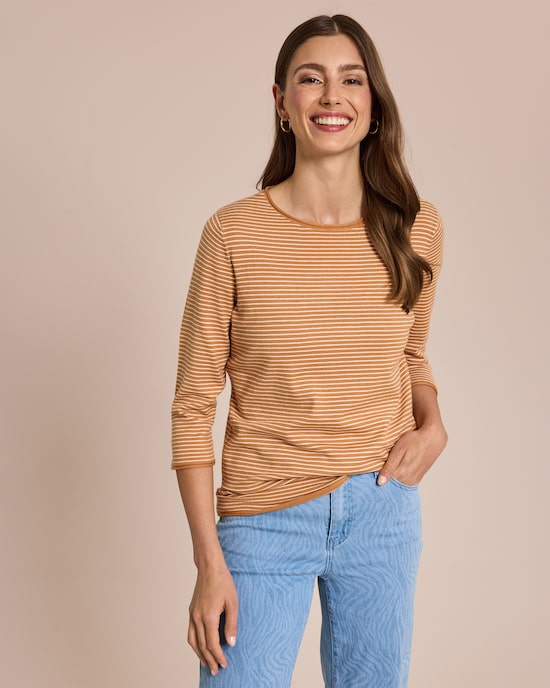 Produktabbildung für Feinstrick-Pullover gestreift