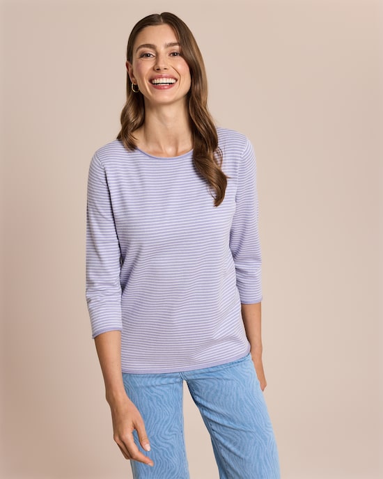 Produktabbildung für Feinstrick-Pullover gestreift
