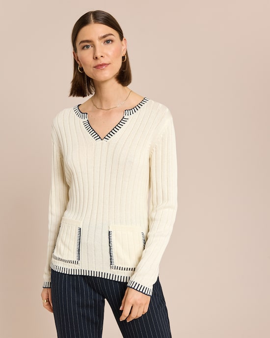 Produktabbildung für Pullover mit breiten Rippen