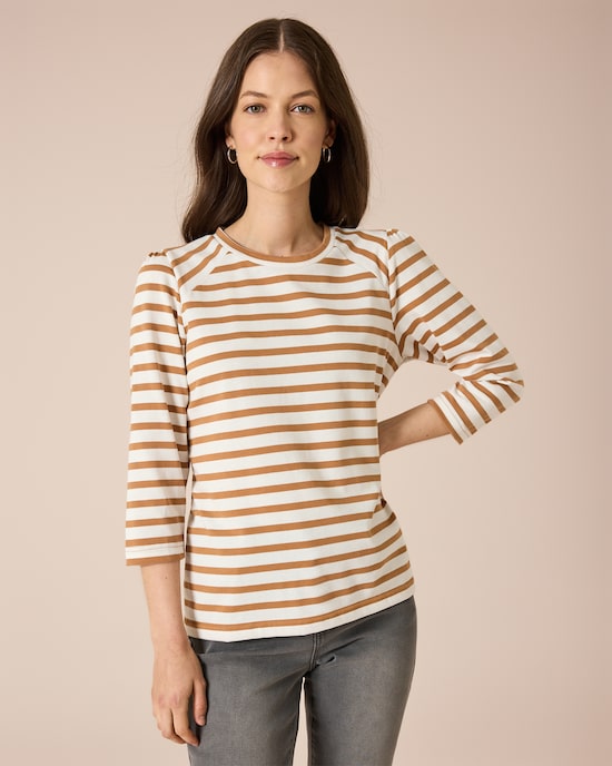 Produktabbildung für Shirt gestreift mit leichten Puffärmeln