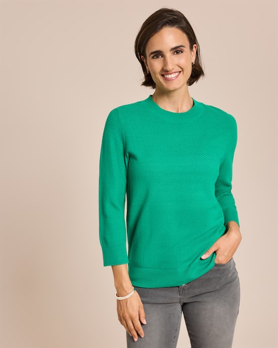 Produktabbildung für Pullover mit diagonaler Streifenstruktur
