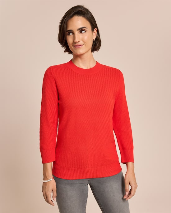 Produktabbildung für Pullover mit diagonaler Streifenstruktur