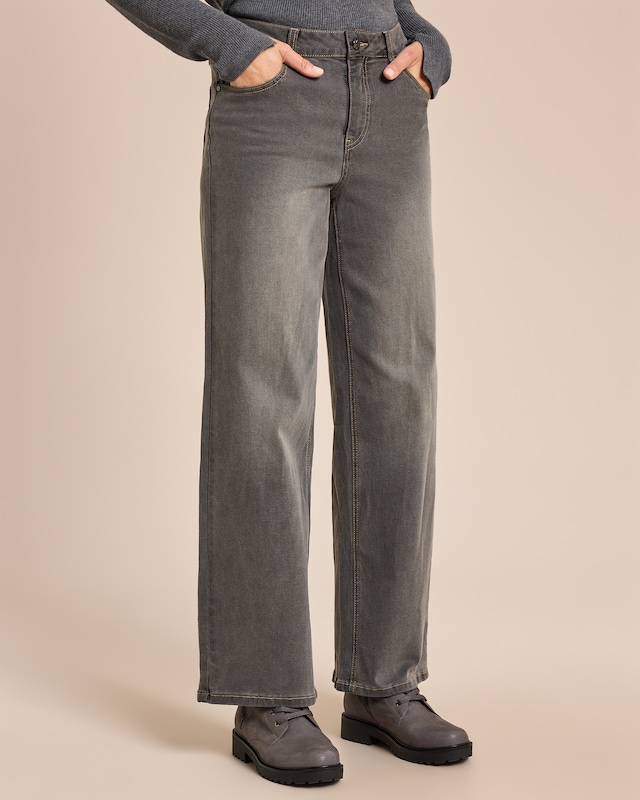 Color Denim weites Bein