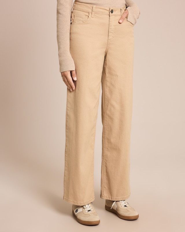 Color Denim weites Bein