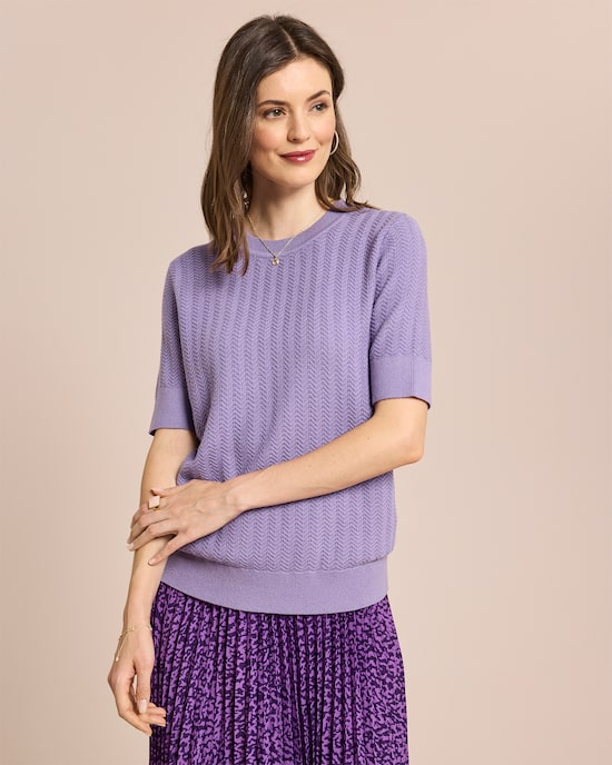 Produktabbildung für Strukturierter Kurzarm Pullover