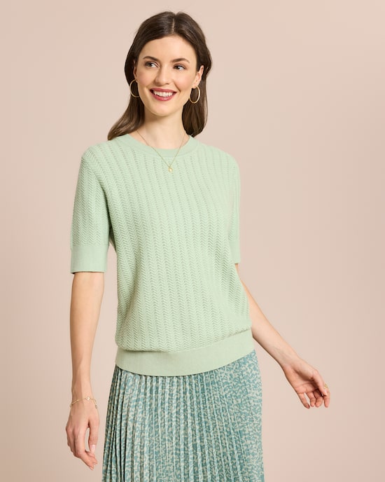 Produktabbildung für Strukturierter Kurzarm Pullover