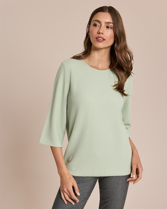 Shirt in Waffel-Optik
