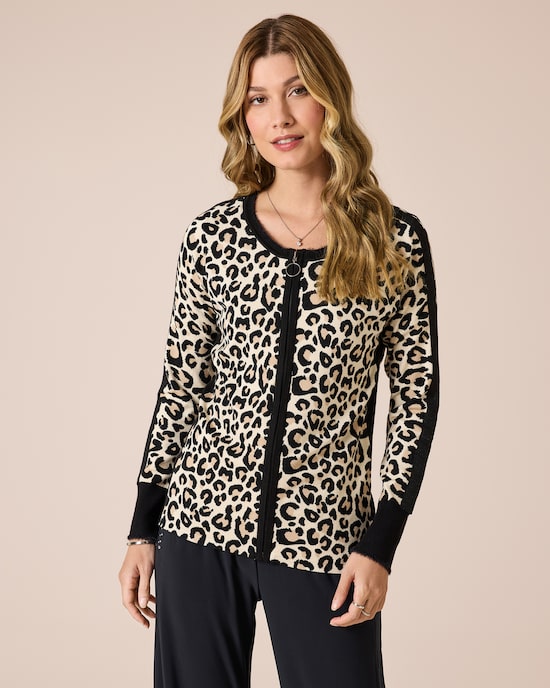 Produktabbildung für Cardigan mit Animaldruck