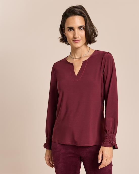 Produktabbildung für Blusenshirt mit Tunika-Ausschnitt