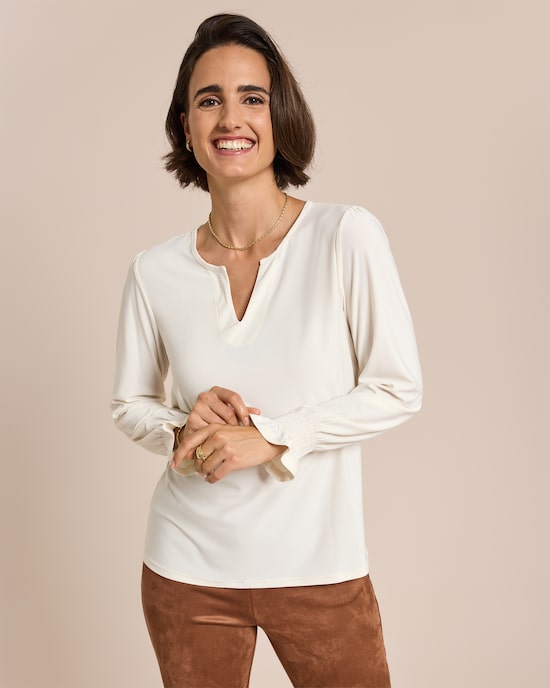 Produktabbildung für Blusenshirt mit Tunika-Ausschnitt