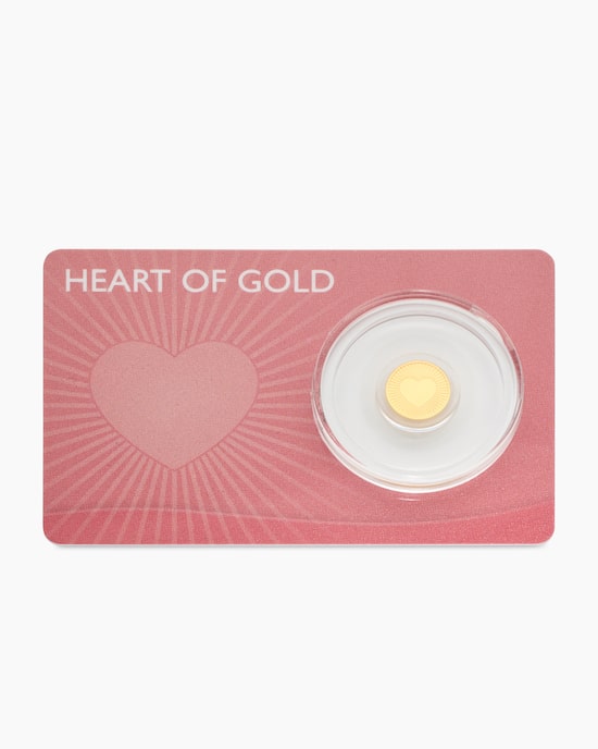 Produktabbildung für Goldmünzbarren Herz aus Gold 2025
