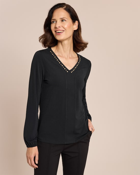 Produktabbildung für Shirt mit Nietenbesatz