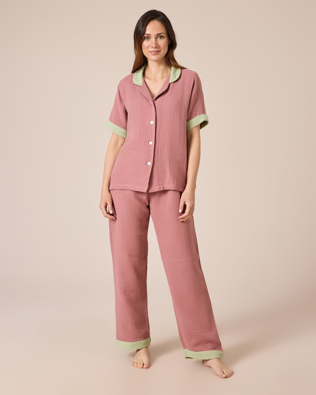 Homewear aus Musselin, 2tlg.
