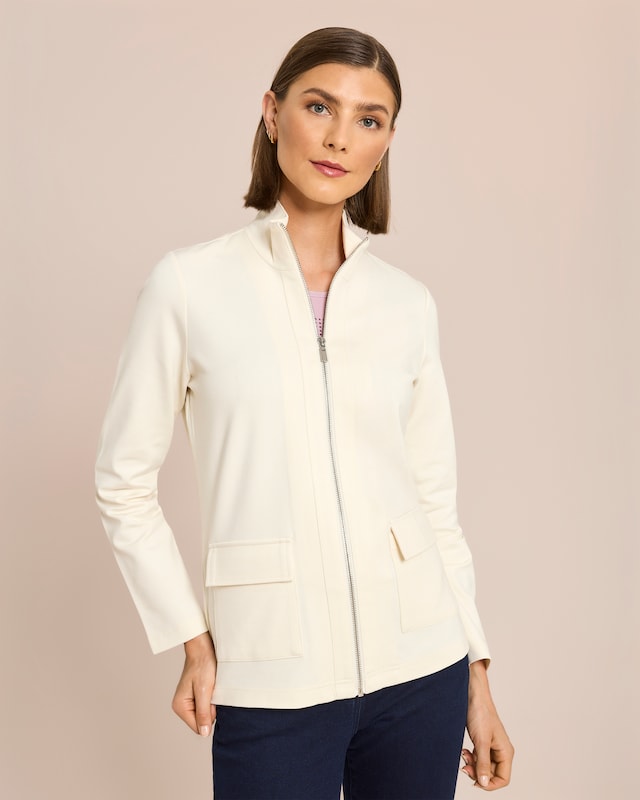 Shirtjacke mit Reißverschluss