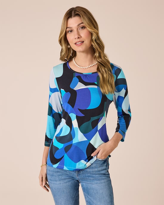 Produktabbildung für Shirt mit 3/4 Arm und Druck