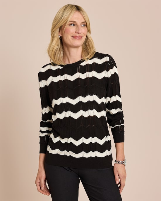 Produktabbildung für Feinstrick-Pullover Ajour-Muster