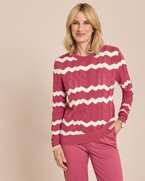Produktabbildung für Feinstrick-Pullover Ajour-Muster