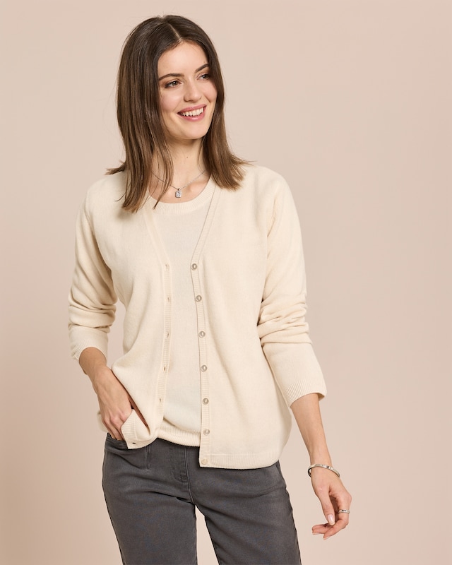 Cardigan Cashmere Feeling langarm