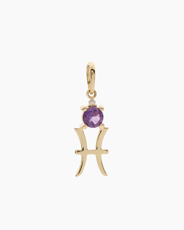 Sternzeichen-Anhänger mit Diamant 0,01 ct