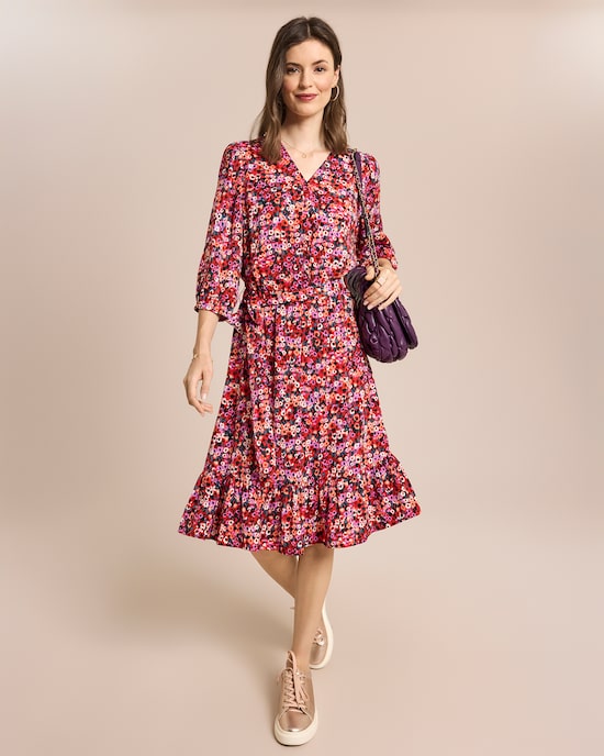 Produktabbildung für Kleid mit Blümchen Print