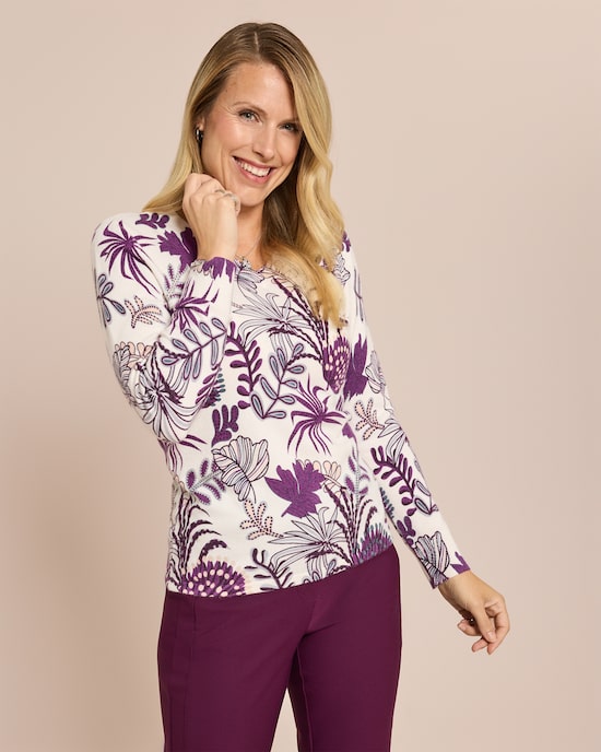 Produktabbildung für Pullover mit V-Ausschnitt