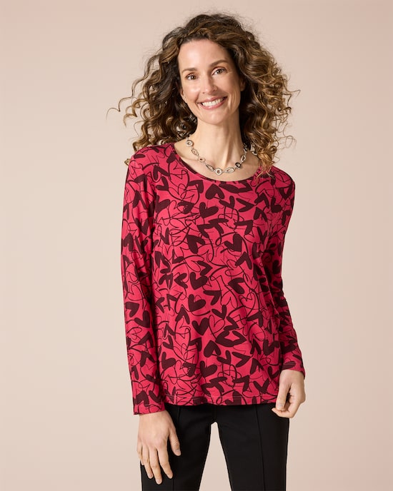 Produktabbildung für Shirt Druck Heart Rundhals