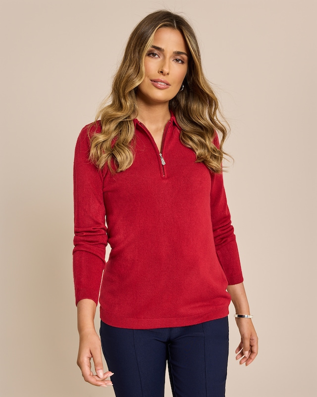 Polo-Pullover Cashmere Feeling