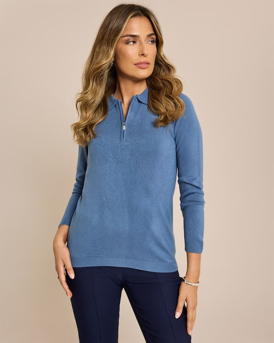 Produktabbildung für Polo-Pullover Cashmere Feeling