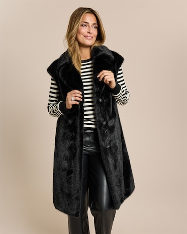 Produktabbildung für Webpelzweste mit Revers