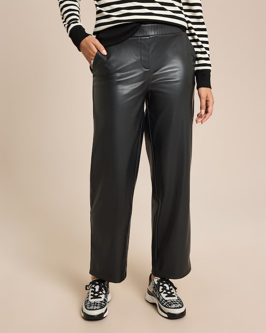 Produktabbildung für Hose aus Lederimitat mit weitem Bein
