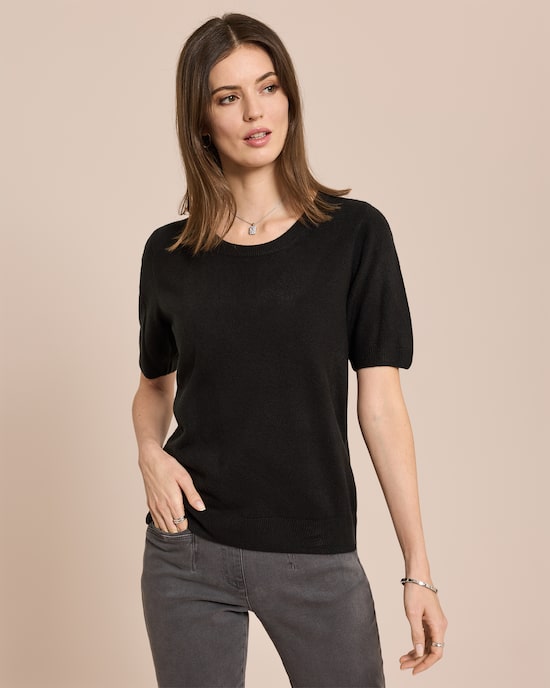 Produktabbildung für Halbarm-Pullover Cashmere Feeling