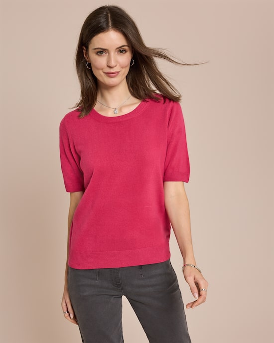 Produktabbildung für Halbarm-Pullover Cashmere Feeling