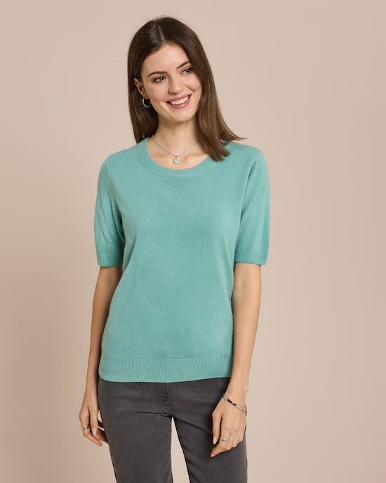 Produktabbildung für Halbarm-Pullover Cashmere Feeling